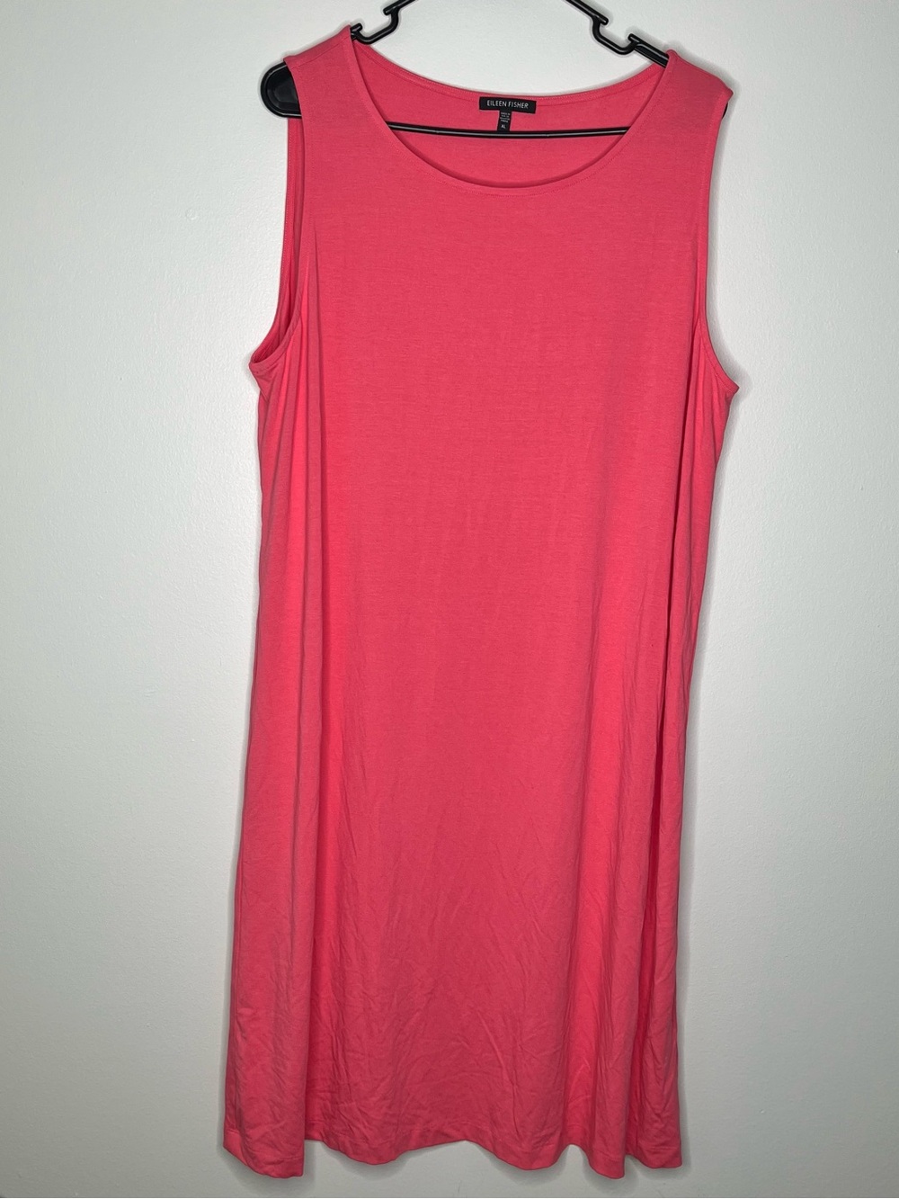 Eileen Fisher Coral Pink Sleeveless A-Line Dress